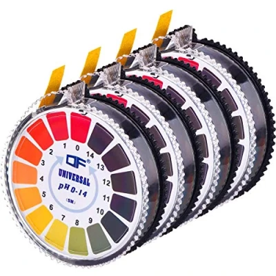 Image of Universal pH Test Paper Strips Roll, Measure Full Range 0 14， 16.4 ft/Roll (4 Rolls)