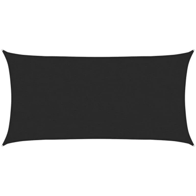 Image of vidaXL Sunshade Sail 160 g/m² Black 2x4 m HDPE