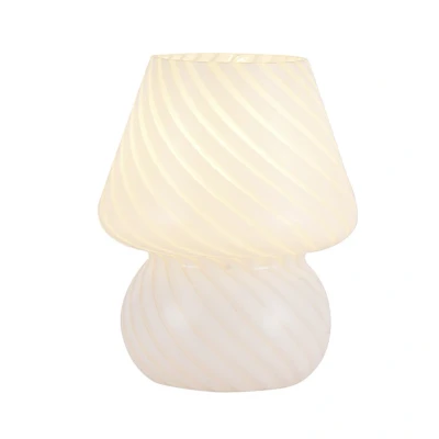 Image of Lindby table lamp Andriana, white, glass, Ø 15 cm