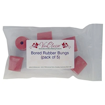 Image of VinClasse Pack of 5 x Bored Rubber Bungs to Fit Standard 1 Gallon Demijohn