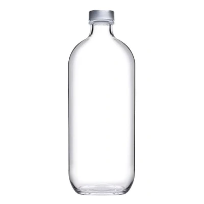 Image of Queensway Home &amp; Dining Iconic 360ml Small Reusable Glass Water Drinking Bottle With Screw Cap Lid (1)