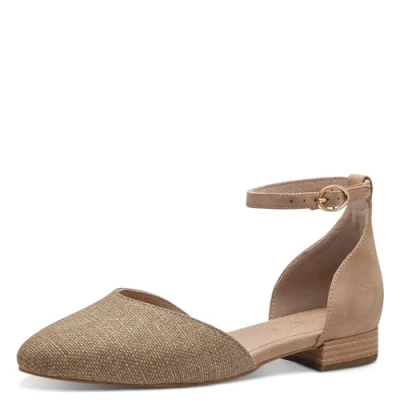 Image of Jana Women&#039;s 8 24267 42 Ballet Flat, Beige, 5.5 UK