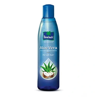 Image of Parachute Advansed Aloe Vera Enriched Coconut hair Oil Helps with strong, soft and silky For all types 5.1 fl.oz. (150ml) (Aloe Oil)