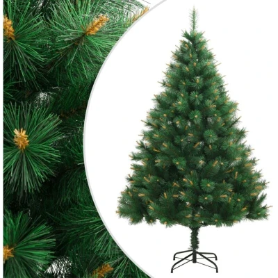 Image of vidaXL Artificial Hinged Christmas Tree with Stand 210 cm