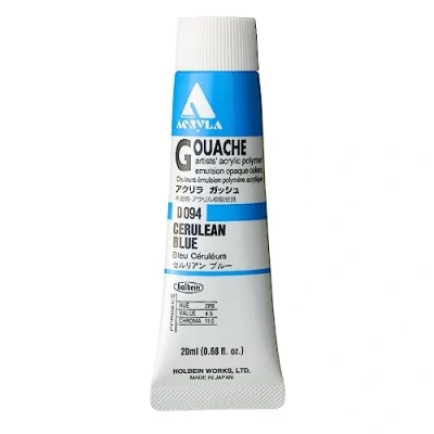 Image of Holbein Acryla Gouache Cerulean Blue (A) 20ml