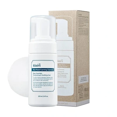 Image of DearKlairs K Beauty Skincare Rich Moist Foaming Cleanser, 3.4 fl oz (100 ml)