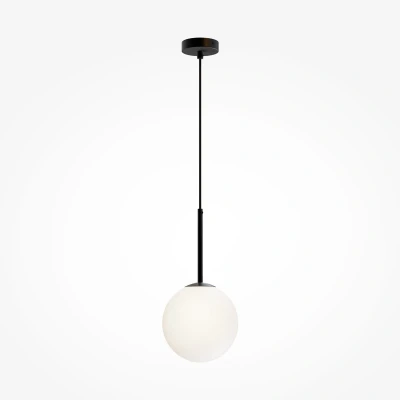 Image of Maytoni Basic Form 20cm Modern Globe Pendant Ceiling Light Matt Black E14