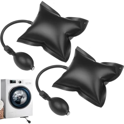 Image of NUOOO Air Wedge Pump Up Bag Bags Alignment Leveling Hand Tool Inflatable Shim Kits for Home Door Window Installation Repair（2 Pack, Black）