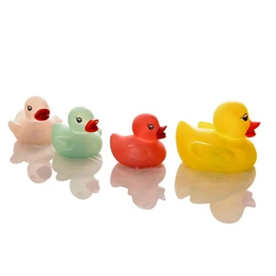 Image of Baby Bath Duck Toys 4 Light Up Colour Changing Sensory Relaxing LED Lights Floating and Firm by Playlearn
