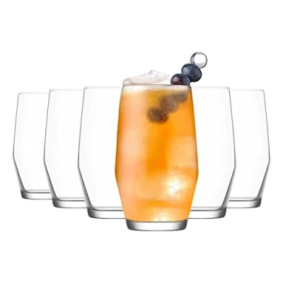 Image of LAV 12x Clear 495ml Ella Highball Glasses Tall Hi Ball Glass Water Gin Juice Cocktail Drinking Glassware Tumblers Set