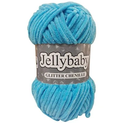Image of Cygnet Jellybaby Glitter Chenille Chunky Knitting Yarn (Topaz 019)