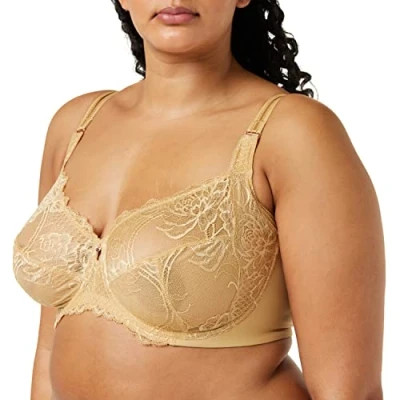 Image of Triumph Women&#039;s Wild Peony Florale W Bra, Golden Earth, 34C