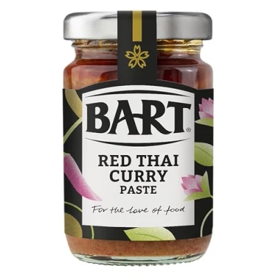 Image of BART Red Thai Curry Paste Jar Mild Ideal for Duck or Chicken Medium Heat &amp; Gluten Free (6x90g Bulk Buy Set)
