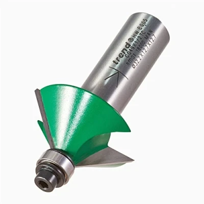 Image of Trend CraftPro Chamfer Router Cutter Bit, 1/2 Inch Shank, 12.7mm Cut Diameter &amp; 45 Degree V Groove, Tungsten Carbide Tipped, C049X1/2TC