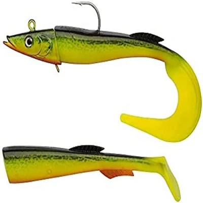 Image of Berkley PowerBait Power Sandeel Saltwater Soft Bait Fishing Lure for Bass, Pollack, Cod, Ling and Wrasse Paddle Tail &amp; Curl Supplied