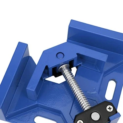 Image of Fafeicy 90 Degree Corner Right Angle Clamp, T Handle Vice Grip Woodworking Quick Fixture, Aluminum Alloy,Red, Blue, Silver, Orange (Optional)(Blue), Clip