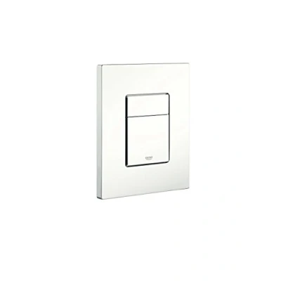 Image of GROHE Skate Cosmopolitan Flush Plate for Concealed Gd2 Cisterns, Water Saving, Dual with Start and Stop Activation, Easy To Install, Alpine White, 38732SH0