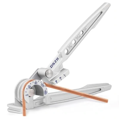 Image of Bonvoisin Manual Tube Bender 3 in 1 0 180 Degrees Copper Tubing Bending Tools for Copper, Brass, Aluminum and Soft Metal (1/4’’、5/16’’、3/8’’)