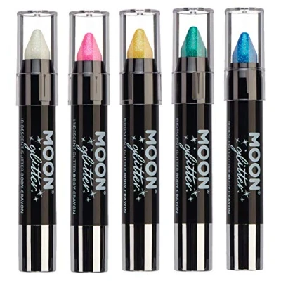Image of Iridescent Glitter Paint Stick / Body Crayon makeup for the Face &amp; by Moon 3.5g Set of 5