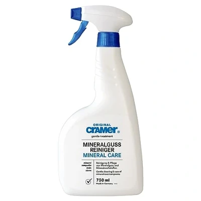 Image of Cramer Mineral Cast Bathroom Cleaner 750 ml Against Limescale and Dirt Spray for Casting, Sinks, Bathtubs Gentle Special Shiny &amp; Matte Artificial Stone Surfaces