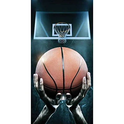 Image of Sports Beach Towel Bath Basketball Training 70 x 140 cm 100% Cotton