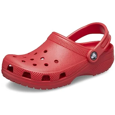 Image of Crocs Unisex Kids Classic Clog K Clogs, Varsity Red, 11 UK Child