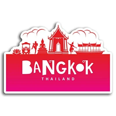 Image of 2 x 10cm Bangkok Thailand Travel Vinyl Stickers Sticker Laptop Luggage #19548 (10cm Wide)