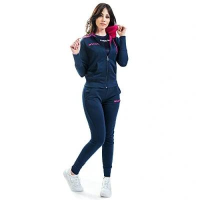 Image of Givova Women&#039;s Tracksuit, Blue/Fuxia, XS EU