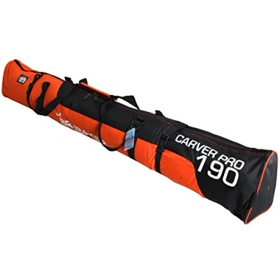 Image of BRUBAKER &#039;Carver Pro 2.0&#039; Padded Ski Bag Orange Black White 190 cm / 74 3/4&quot;
