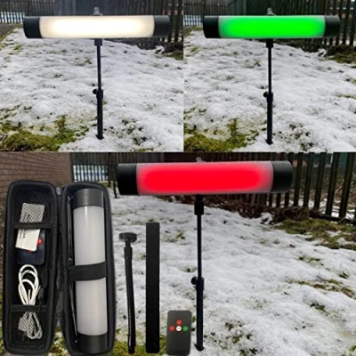 Image of Sunblesa Magnetic Carp Fishing Bivvy Light 5000mah Waterproof Rechargable White Green Red + Bank Stick