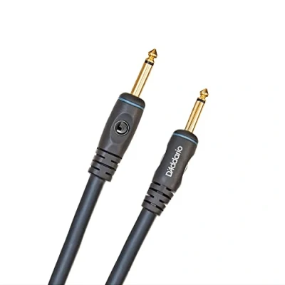 Image of D&#039;Addario PW S 25 Speaker Cable Gold Plated Plugs for Optimal Signal Flow Shielded Noise Reduction 1/4 Inch Male to Custom Series Ft/7.62 m Straight Ends 1 Pack