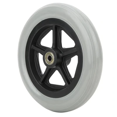Image of Wheelchair Front Wheels, 7 Inch Caster Disabled Anti Slip Rubber Wheels Wheel Replacement for Wheelchairs, Rollators, Walkers