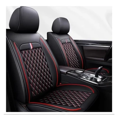 Image of DUBOM Car Cover Seats Full Set for Mitsubishi Eclipse Cross 2018 2024, Waterproof Seat Covers, Leather Cushion Protectors, Airbag Compatible(D(Black))