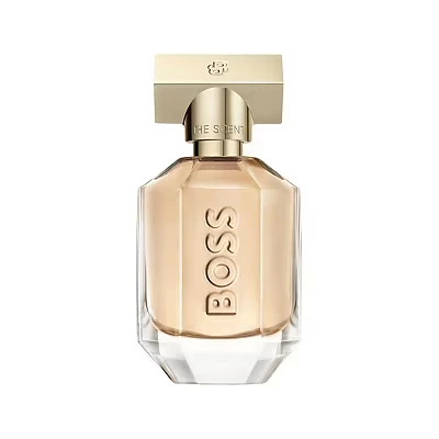Image of BOSS The Scent Eau de Parfum for Her Ambery Fragrance with Notes of Honeyed Peach, Osmanthus Flower and Roasted Cocoa High Longevity 30ml (Packaging May Vary)