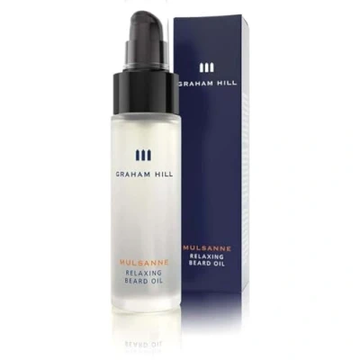 Image of GRAHAM HILL Mulsanne Relaxing Beard Oil for Men 30ml Nourishing Growth with Cold Pressed Jojoba, Prickly Pear, and Mint Vegan, Glossy Smooth Mustache