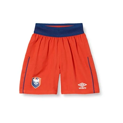 Image of UMBRO Replicas SM Caen Unisex Children&#039;s Shorts, Red/Submarine, One Size (Manufacturer Size: 126)