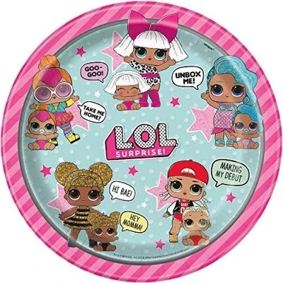 Image of Unique Party 79115 23cm LOL Surprise Paper Plates, Pack of 8