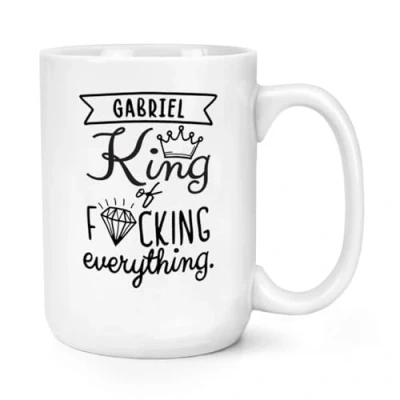 Image of Personalised King of F Everything 15oz Large Mug Cup