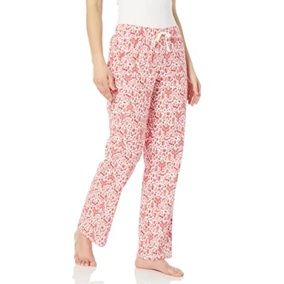 Image of Amazon Essentials Women&#039;s Flannel Pyjama Sleep Bottoms (Available in Plus Size), White Forest, 6XL