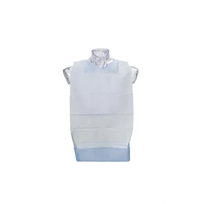 Image of Abena Self Adhesive Disposable Adult Bib with Pocket Pack of 100, White, M