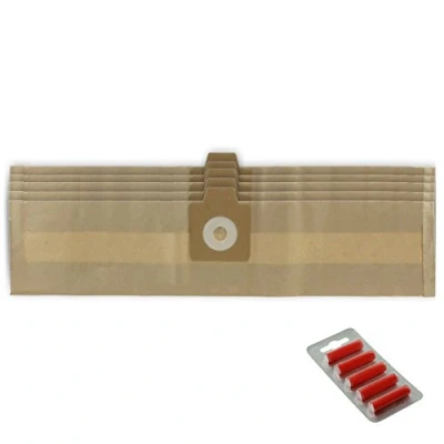 Image of SPARES2GO Strong Dust Bags for Nilfisk Cubic GD930 GD930S Vacuum cleaner (Pack of 5 + Fresheners)