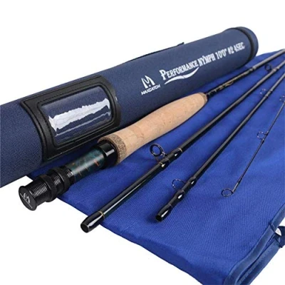 Image of Maximumcatch Performance Nymph Fly Fishing Rod in 3/4wt: 10ft, IM10 Carbon, AA Cork Handle, Cordura Tube (2weight 10ft 4piece)