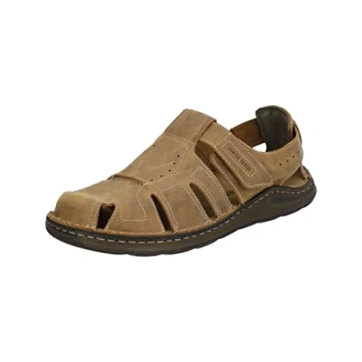Image of Josef Seibel Men Low Shoes with Hook and Loop Maverick 01, Men&#039;s Shoes,Width G (Regular),Street Shoe,Sneaker,Hook Loop,Brown (Castagne),45 EU / 10 UK