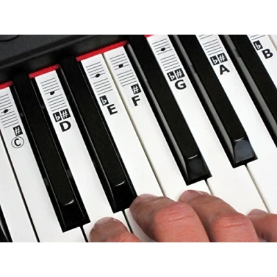 Image of KEYNOTES Piano and Music Keyboard Key Note Stickers with Online Learning Aids