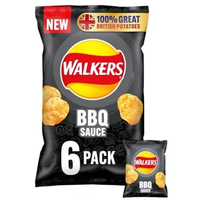 Image of Walkers BBQ Sauce Multipack Crisps 6x25g
