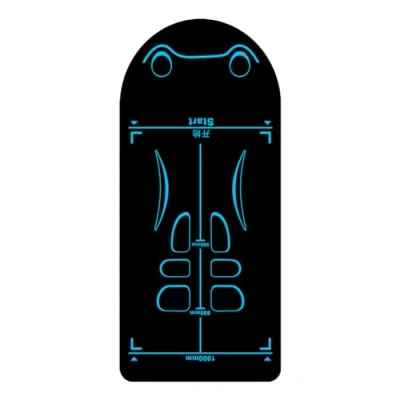 Image of Sichuny Exercise Equipment Mat for Ab Roller Wheel, Non Slip Abdominal Knee Mat, Home Fitness Floor Pad Yoga, Pilates, Black and Blue