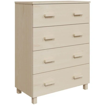 Image of vidaXL Sideboard HAMAR Honey Brown 79x40x103.5 cm Solid Wood Pine
