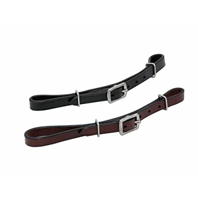 Image of Western leather chin strap curb strap,