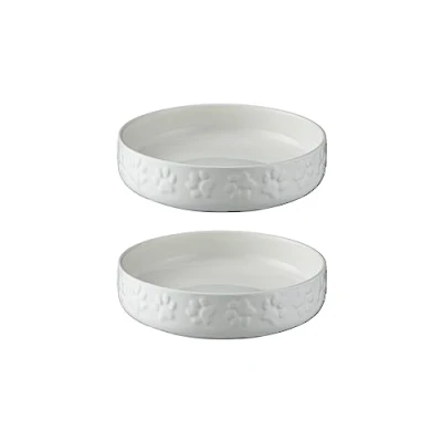 Image of Mason Cash Colour Mix Cream Set of 2 Cat Saucers 13cm