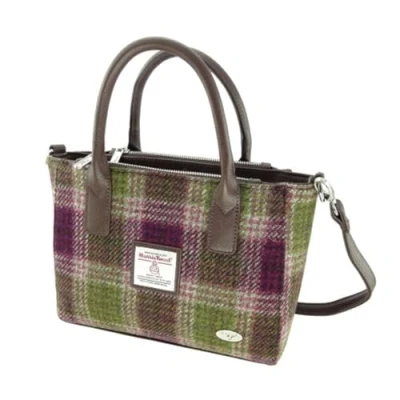 Image of Glen Appin Of Scotland Harris Tweed Tote Handbag LB1228 Brora (Col 125 Heather)